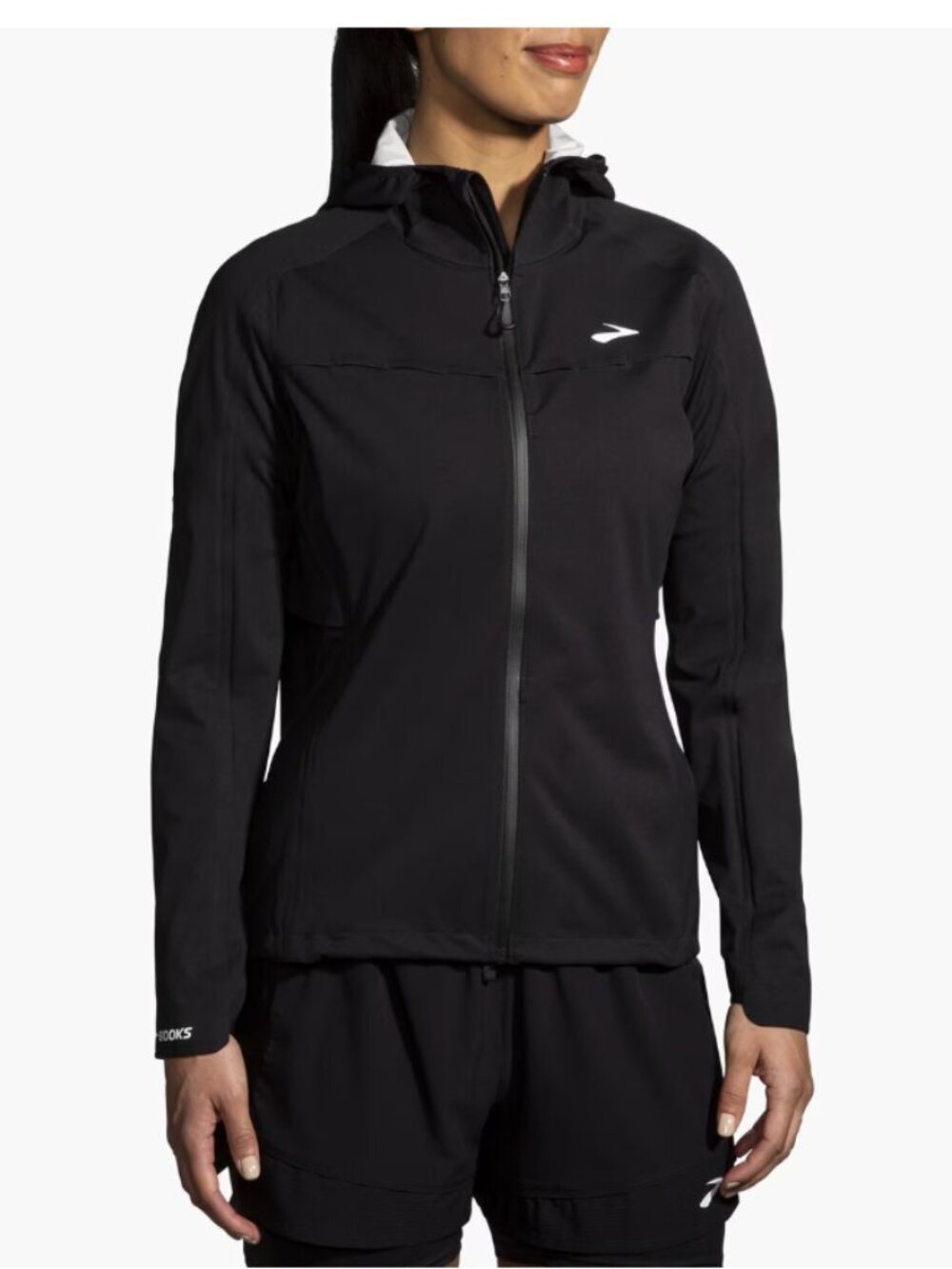 Brooks High Point Waterproof Rain Running Jacket Black Small